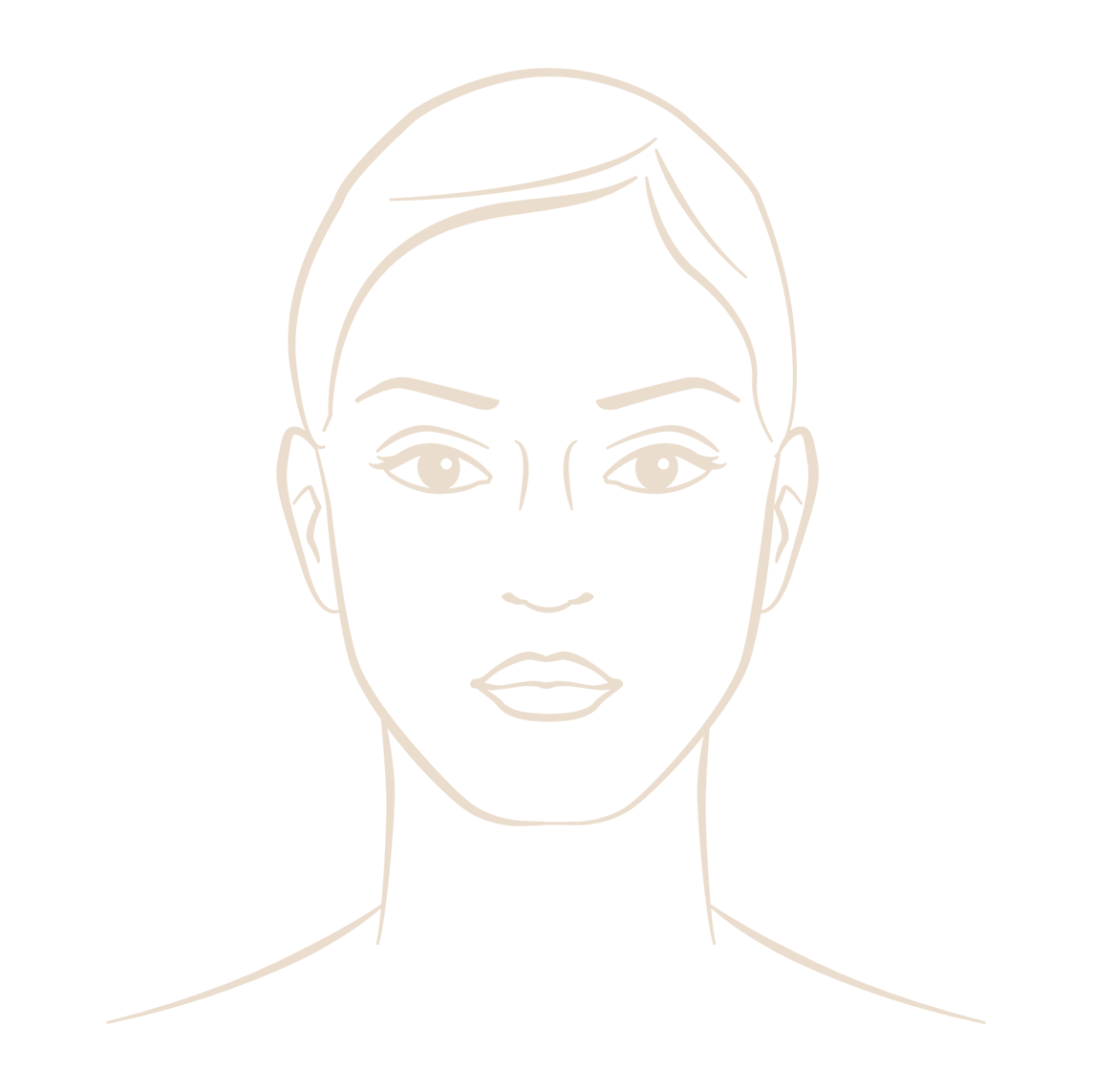 Visage entier et bas du visage
